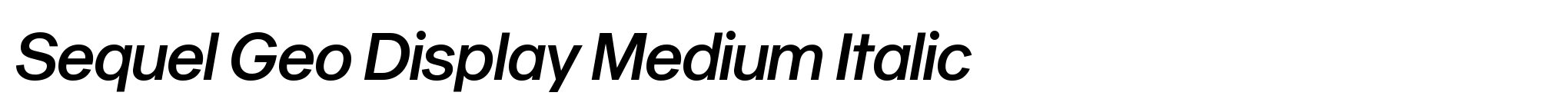 Sequel Geo Display Medium Italic image